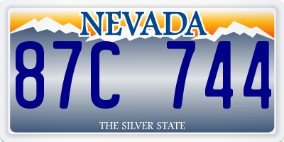 NV license plate 87C744