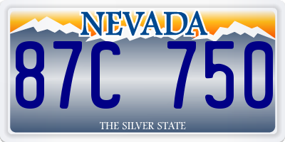 NV license plate 87C750