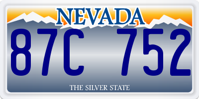 NV license plate 87C752