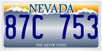 NV license plate 87C753