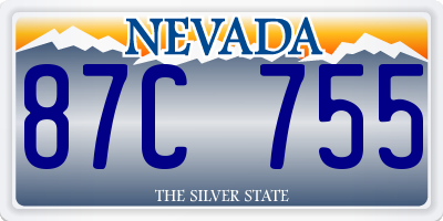 NV license plate 87C755