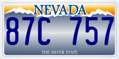 NV license plate 87C757