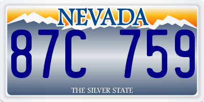 NV license plate 87C759