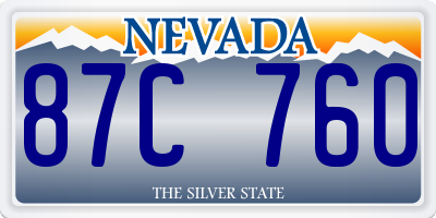 NV license plate 87C760