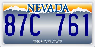 NV license plate 87C761