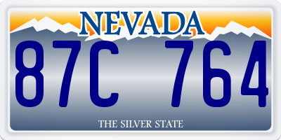 NV license plate 87C764