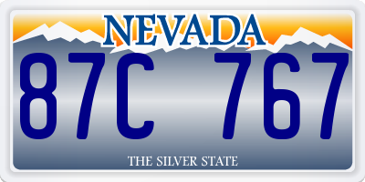 NV license plate 87C767