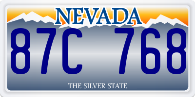 NV license plate 87C768