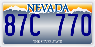 NV license plate 87C770