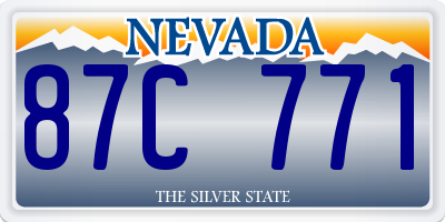 NV license plate 87C771