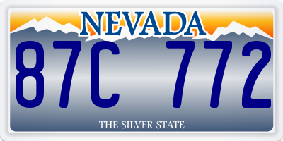 NV license plate 87C772