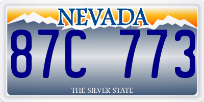 NV license plate 87C773