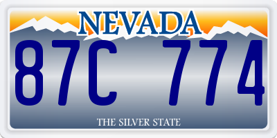 NV license plate 87C774