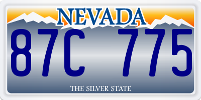 NV license plate 87C775