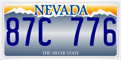 NV license plate 87C776