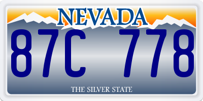 NV license plate 87C778