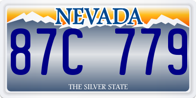 NV license plate 87C779