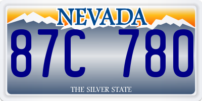 NV license plate 87C780