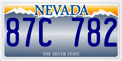 NV license plate 87C782