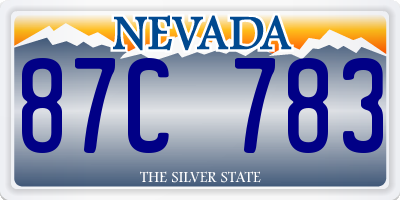 NV license plate 87C783