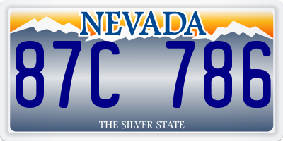 NV license plate 87C786