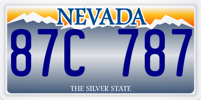 NV license plate 87C787