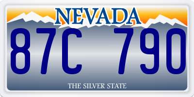 NV license plate 87C790