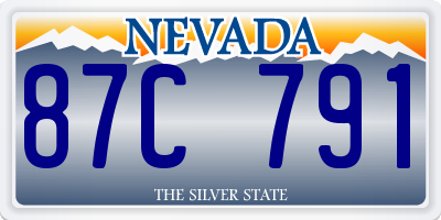 NV license plate 87C791