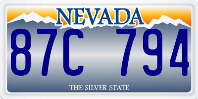 NV license plate 87C794