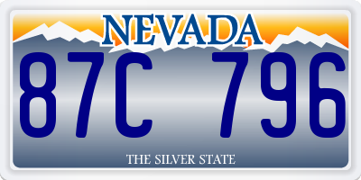 NV license plate 87C796