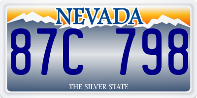 NV license plate 87C798