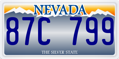 NV license plate 87C799