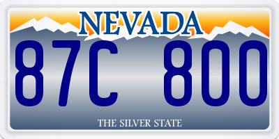 NV license plate 87C800