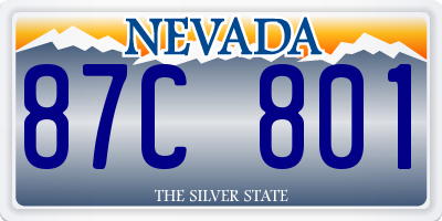 NV license plate 87C801