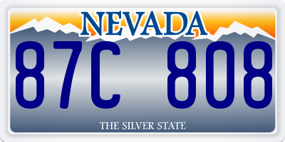 NV license plate 87C808