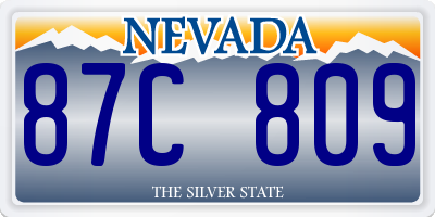 NV license plate 87C809