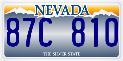 NV license plate 87C810