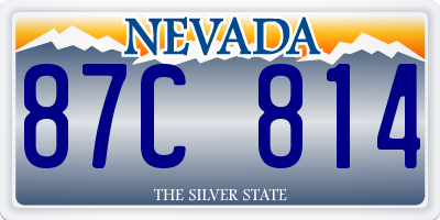 NV license plate 87C814