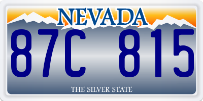 NV license plate 87C815