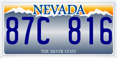 NV license plate 87C816