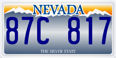 NV license plate 87C817