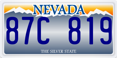 NV license plate 87C819