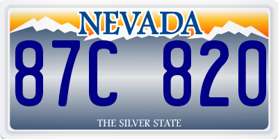 NV license plate 87C820