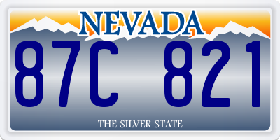 NV license plate 87C821