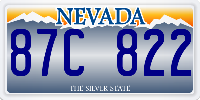 NV license plate 87C822