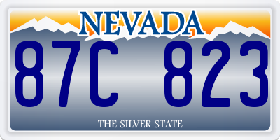 NV license plate 87C823