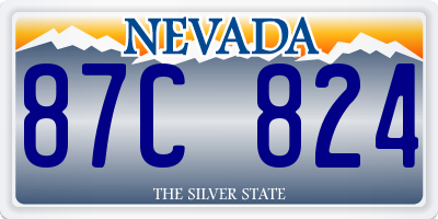 NV license plate 87C824