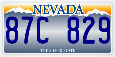 NV license plate 87C829