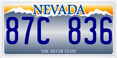 NV license plate 87C836