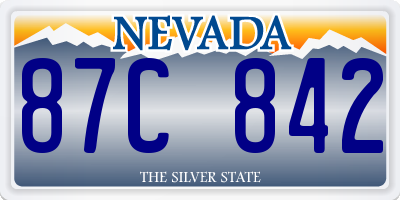 NV license plate 87C842